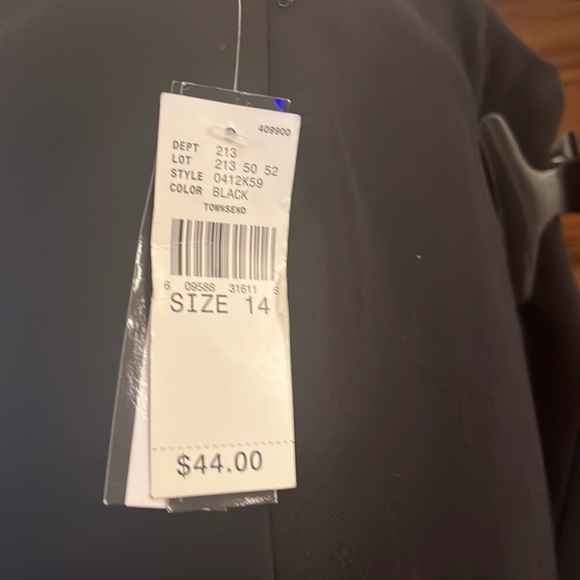 NWT “AB” Fully lined, black pleated side-zip skirt size 14 #10173 - Picture 3 of 3